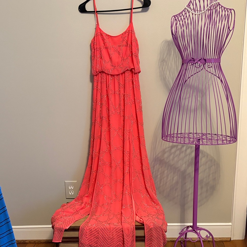 Needle & Thread Coral Embellished Dress